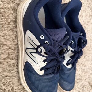 New Balance Kids Navy and White Athletic Sneakers with Lace Closure